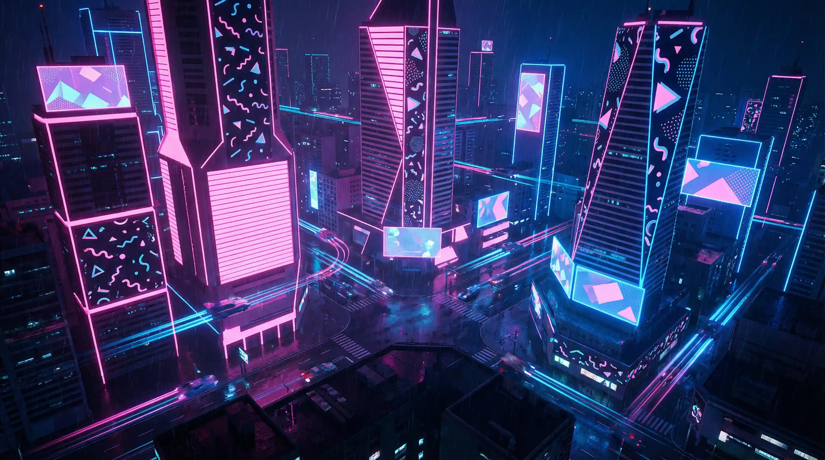 海星体育 赛博不夜城全景夜景